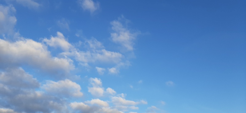 blue sky with just a few light clouds